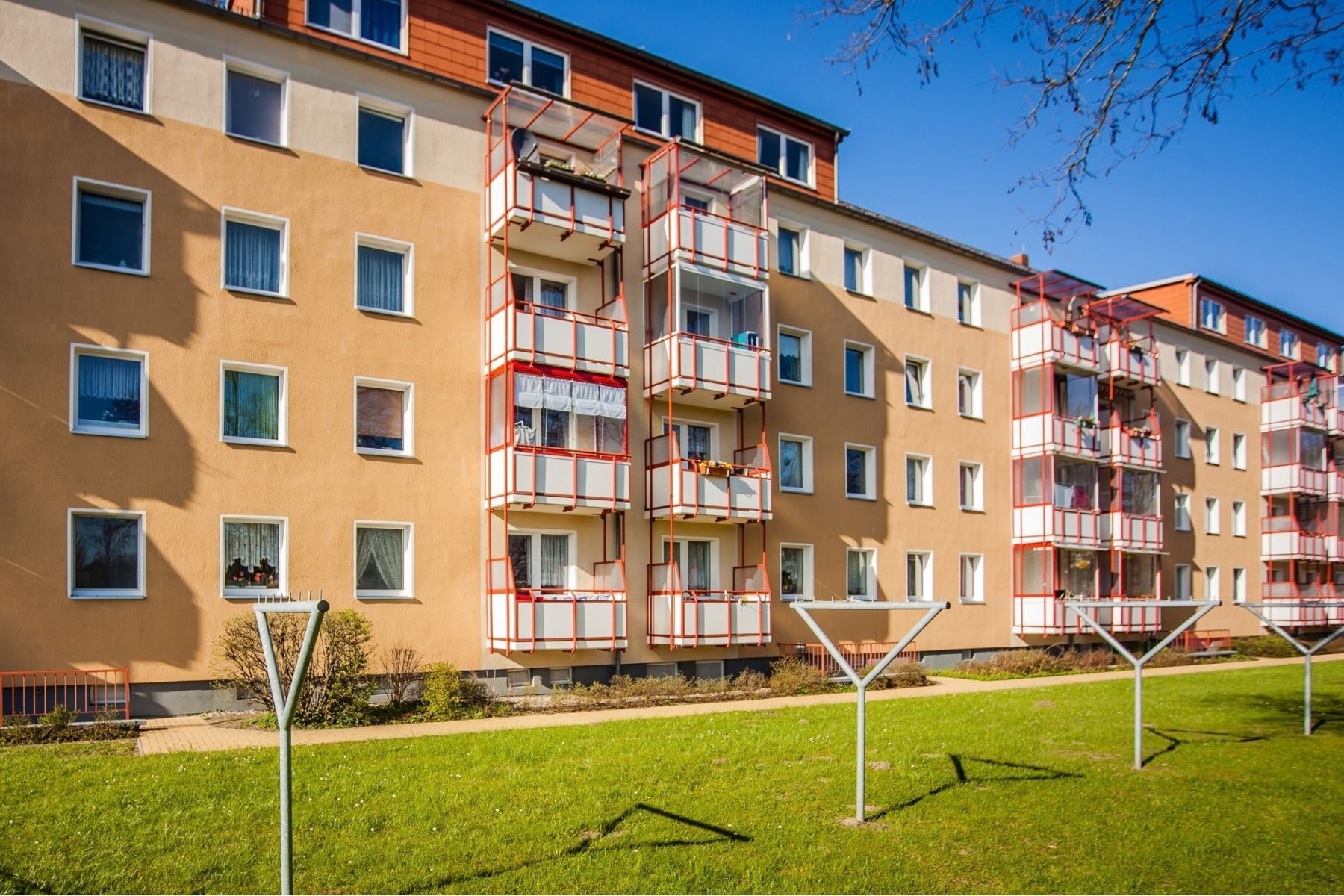 Haus mit Balkon