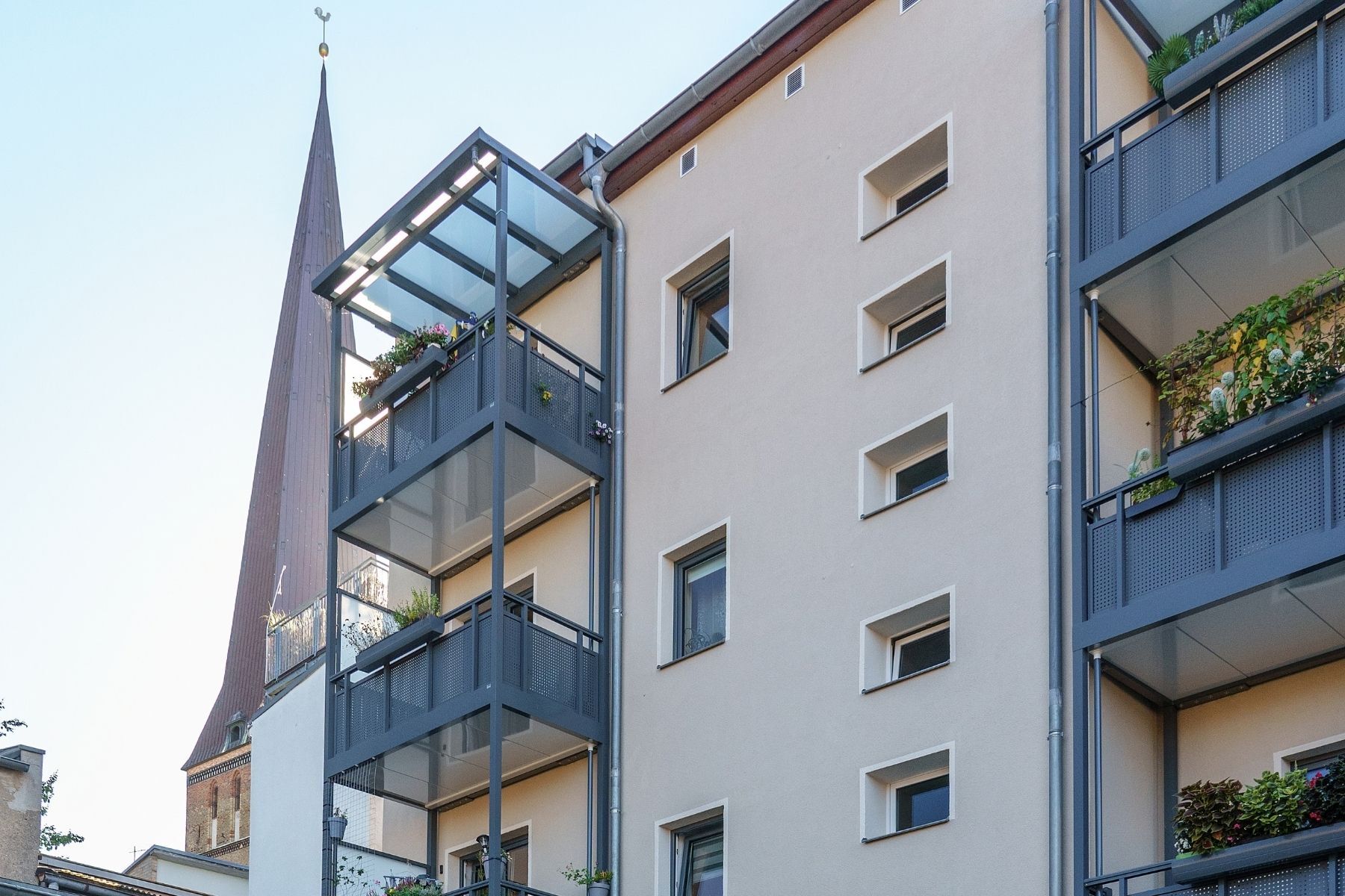 Haus mit Balkon