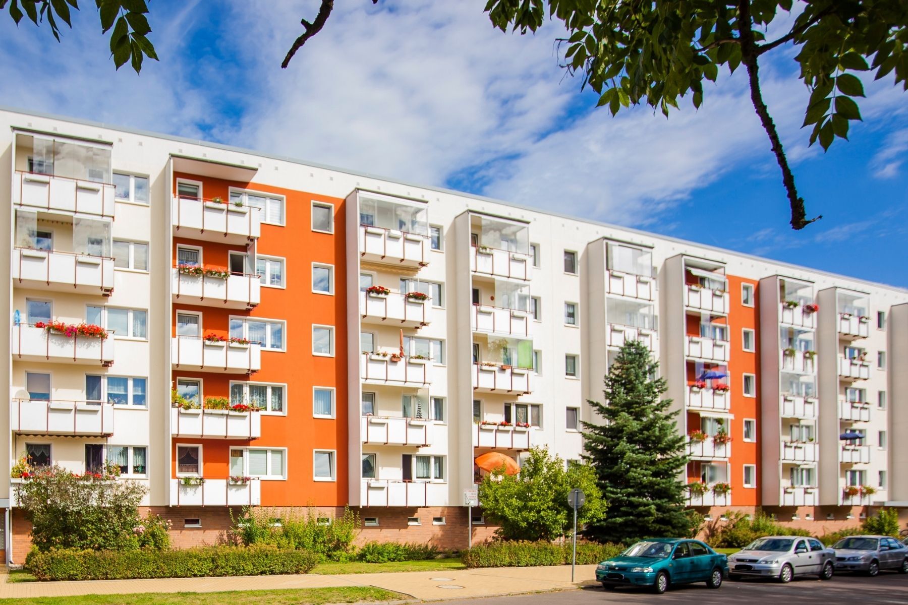 Haus mit Balkon