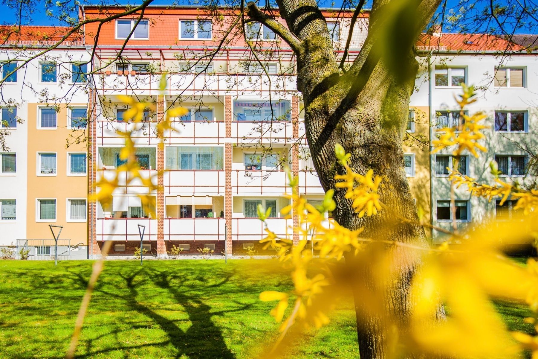 Haus mit Balkon