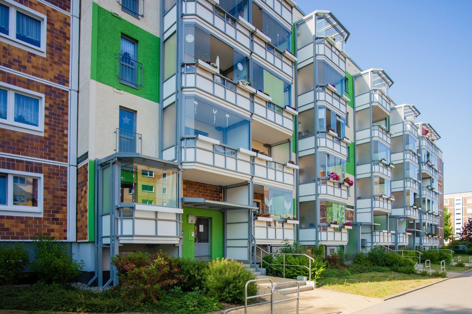 Haus mit Balkon