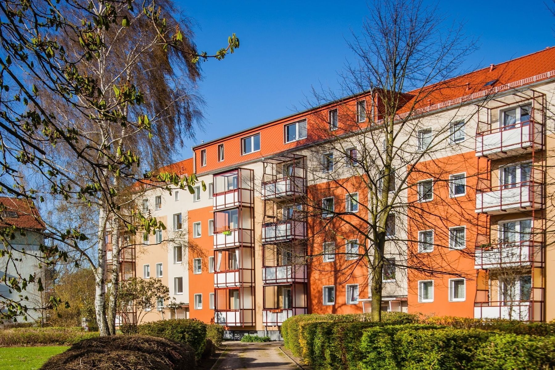 Haus mit Balkon