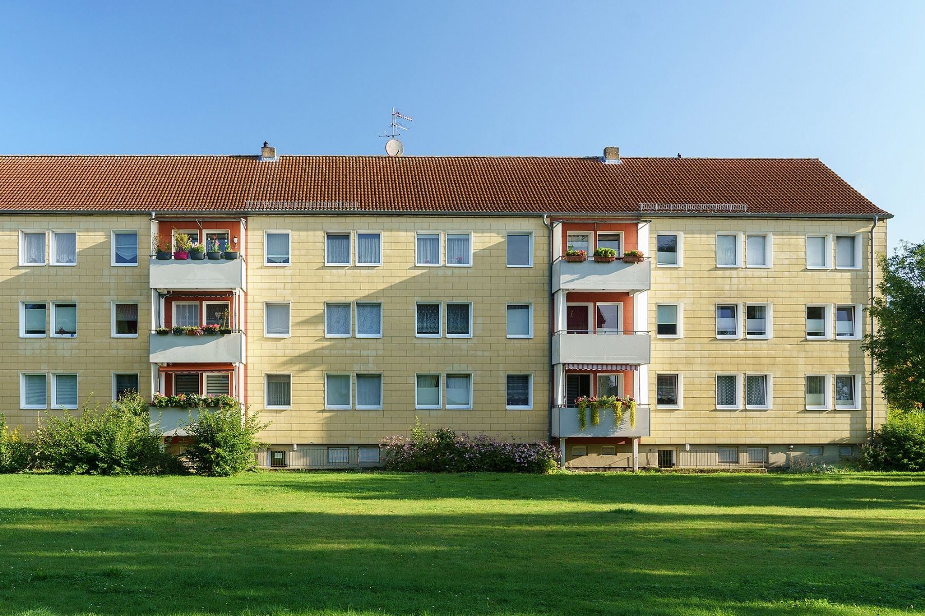 Haus mit Balkon