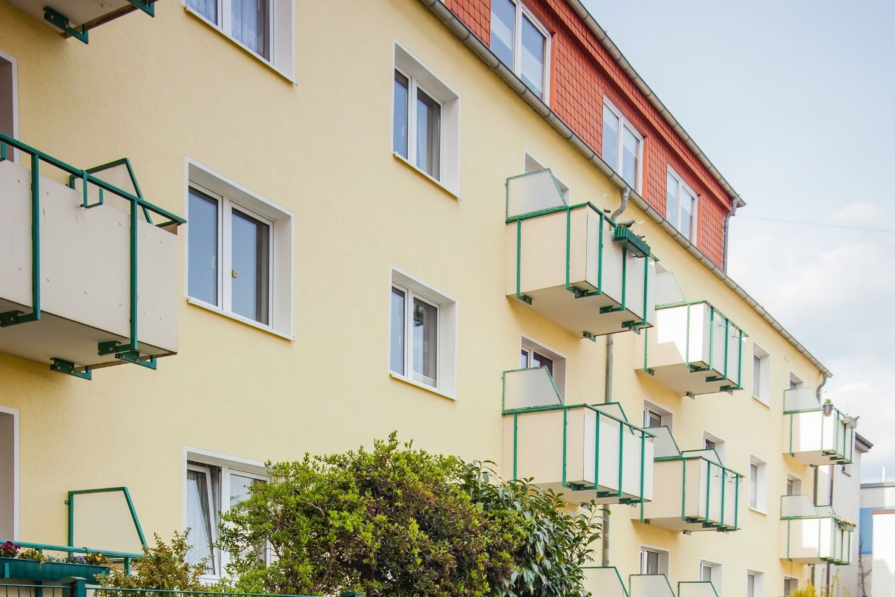 Haus mit Balkon