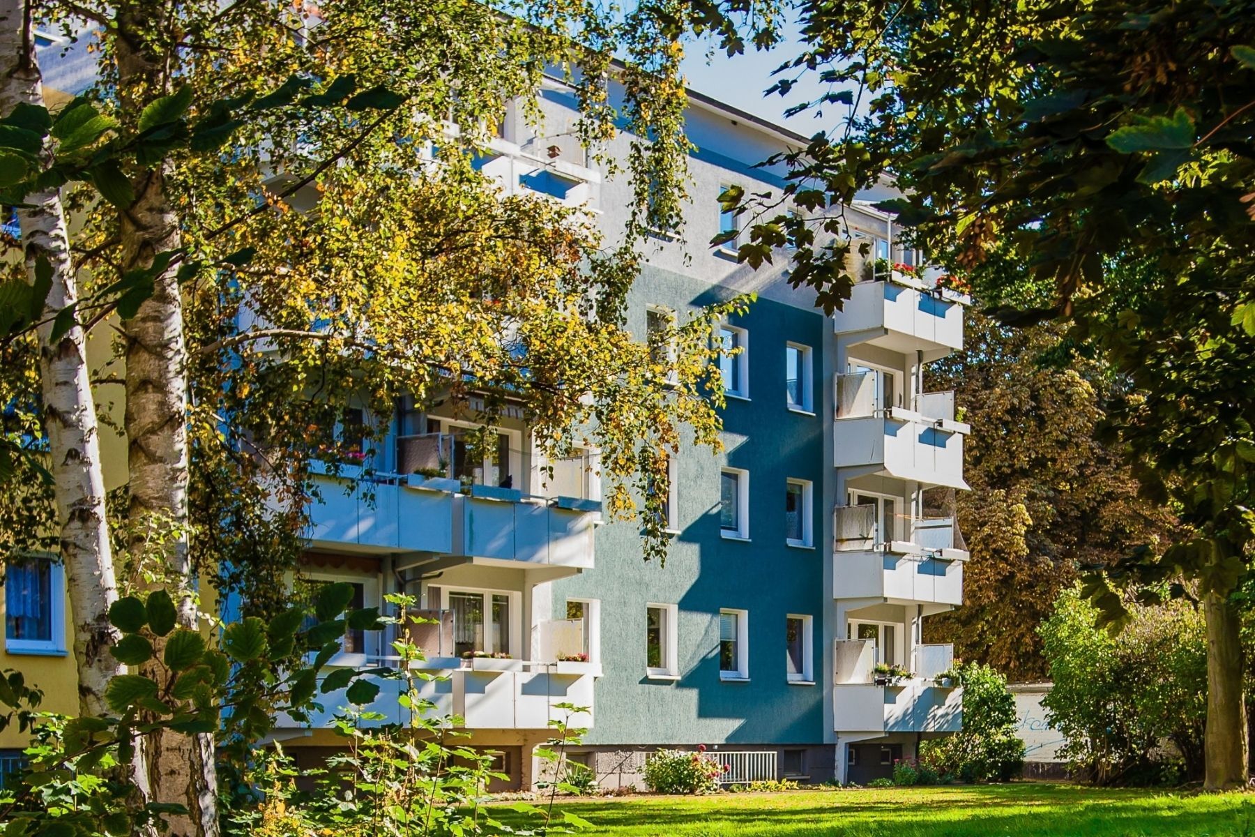 Haus mit Balkon