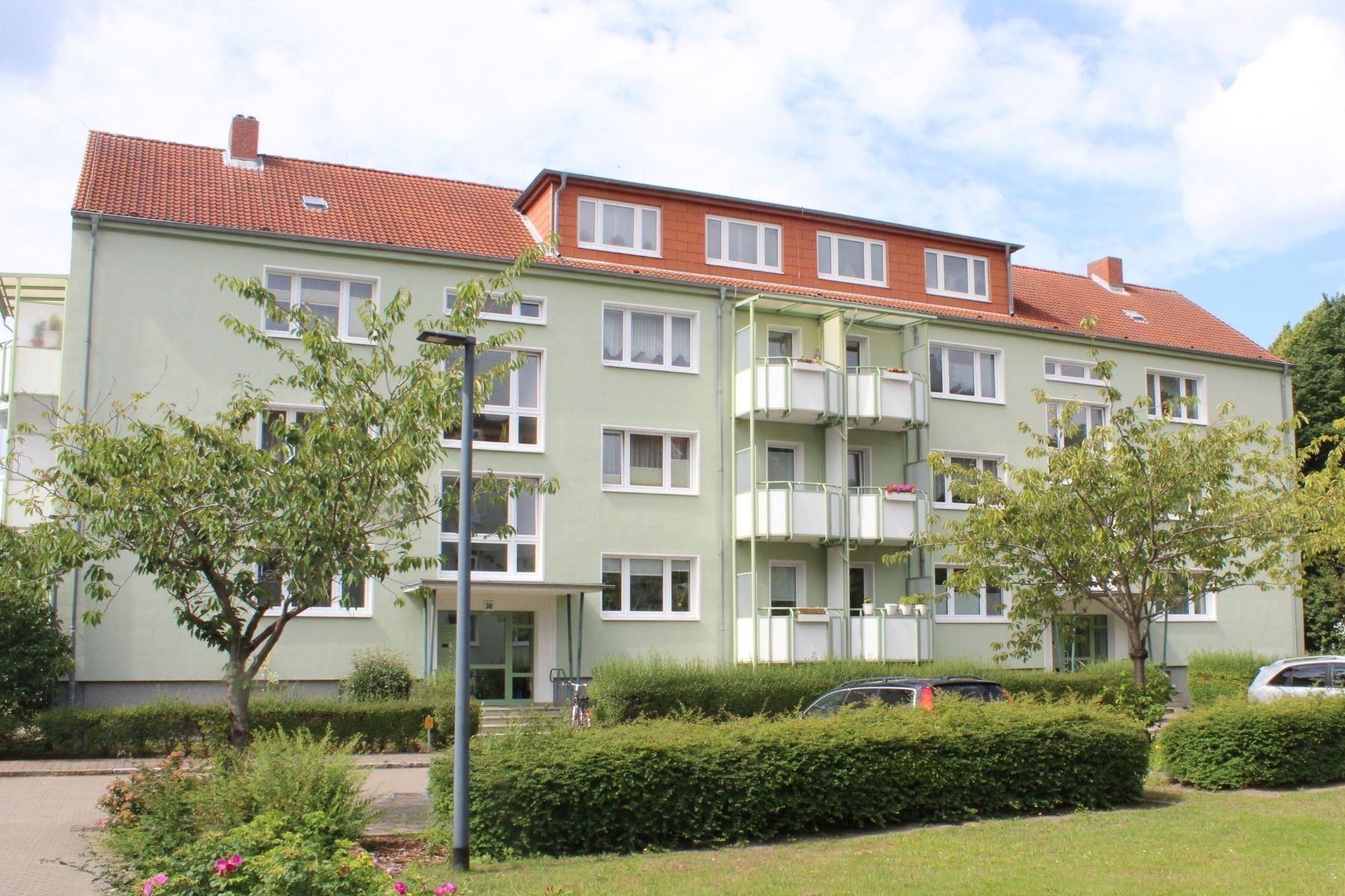 Haus mit Balkon