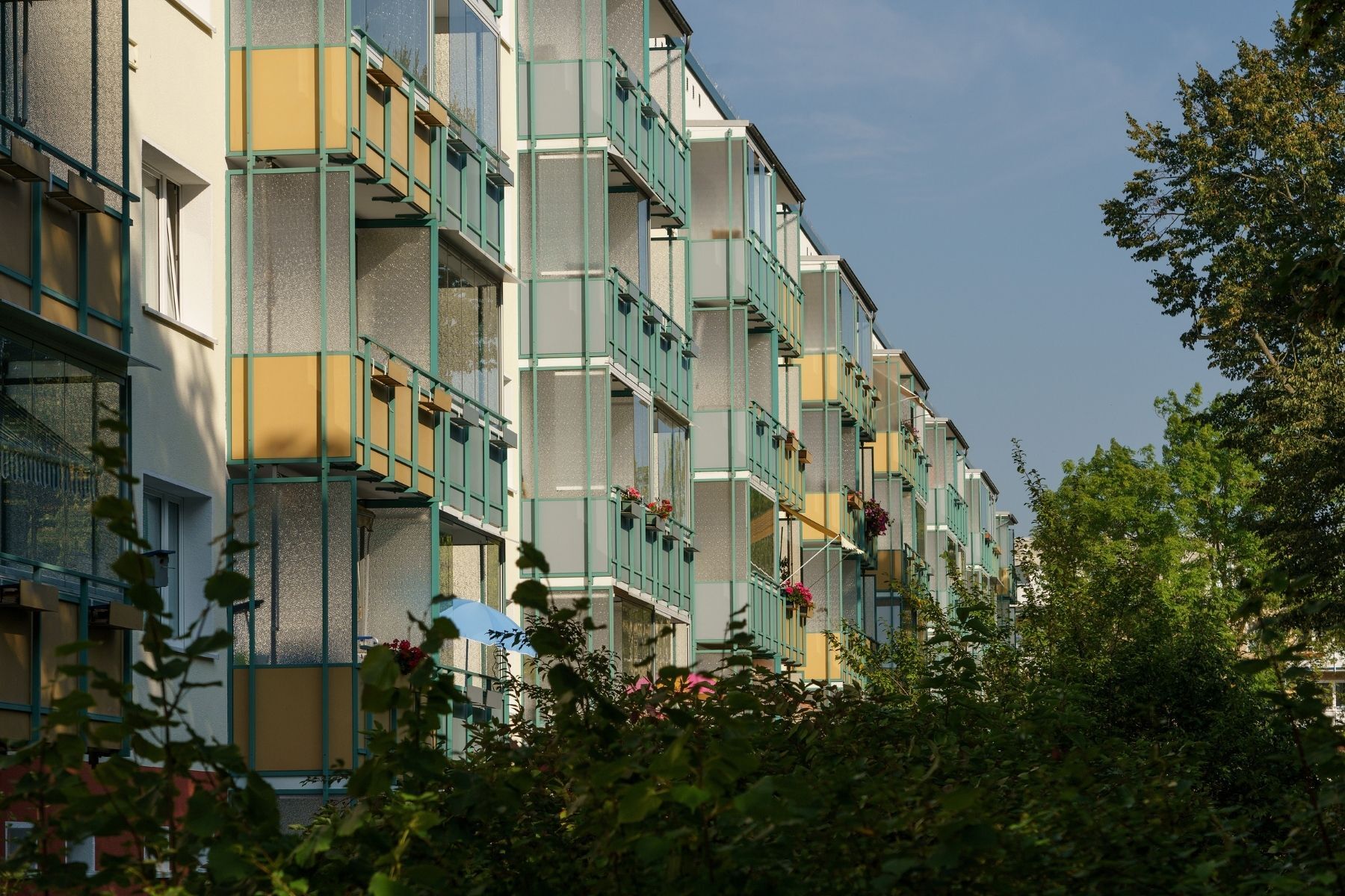 Haus mit Balkon